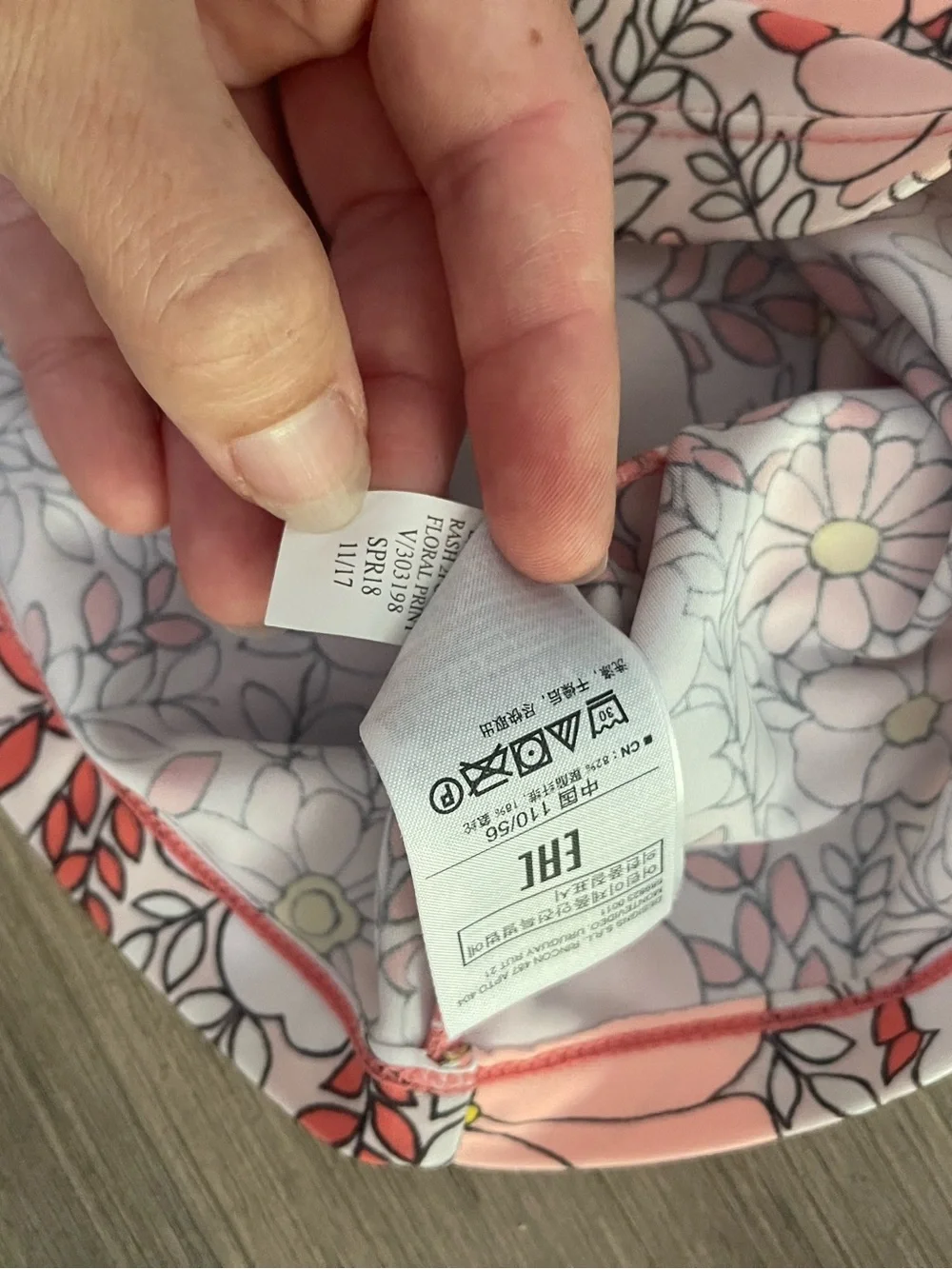 GAP Girls' Pink Floral Long Sleeve Rashguard Sz 4T Toddler Beach Cruise Pool